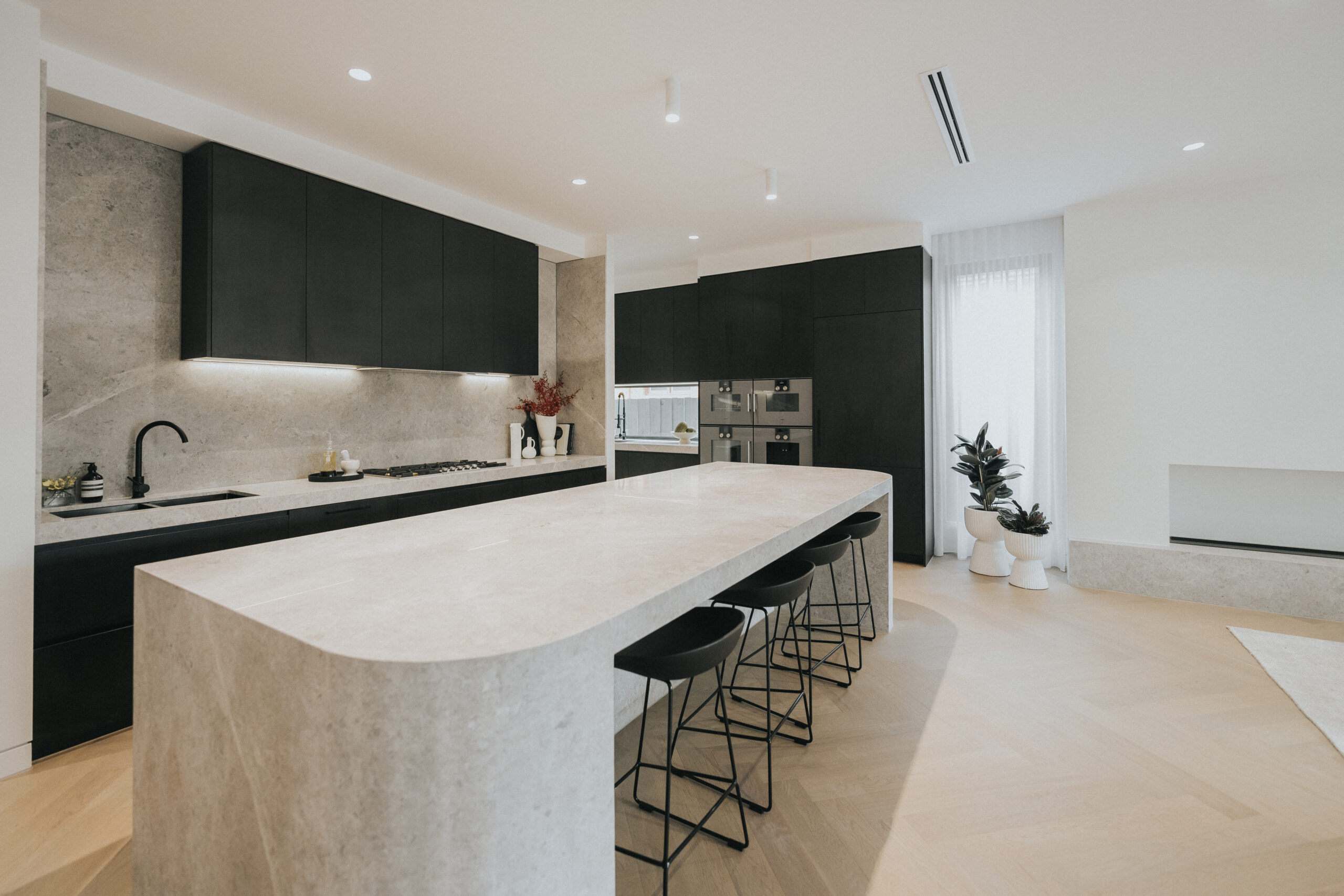 Custom-designed luxury home extension by Melbourne builders